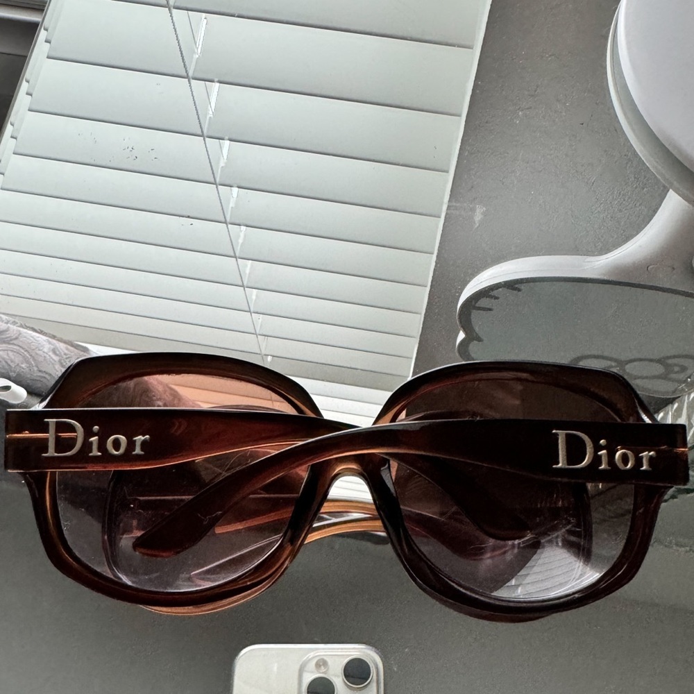 Dior Brown Gradient Oversized Square Sunglasses